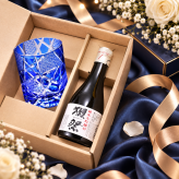 敬老の日 退職 名入れ SXX 酒セット 獺祭 純米大吟醸 45 180ml & 江戸菱硝子 モダン紋様 オールドグラス ギフトBOX入り / プレゼント ギフト 退職 記念 誕生日 還暦 古希 喜寿 傘寿 米寿 緑寿 早寿 長寿 祝い 赤 青 紫 黒 選べるカラー
