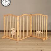 ペットフェンス giocoso 完成品 パイン材 天然木 ライトブラウン・ホワイト W58×D2.2×H75cm/1枚x3枚隙間:約4.7cm ペットゲート 犬 猫 柵 ペット用品 ライトブラウン ホワイト おしゃれ 新生活