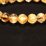 天然石ブレスレット【手元を華やかに彩る】8mm 太陽放射ルチルクォーツ 艶感 一点物【GHB193】浄化発送 京海堂