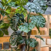 観葉植物 造花 モンステラ BROWN 全高約150cm 大型 フェイクグリーン 高級 本物そっくり リアル おしゃれ インテリア 人工観葉植物 アーティフィシャルグリーン 南国 モダン オフィス 店舗 ホテル 開店祝い 室内 リビング 玄関 風水 フェイク