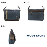 【MOUSTACHE】jlg4652 ショルダーバッグ 斜め掛け 肩掛け かばん 通勤 普段使い 使いやすい シンプル おしゃれ 軽量 メンズ プレゼント ギフト 父の日 ブラック