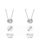 ゴールド ネックレス ハワイアンジュエリー ネックレス ゴールド ホワイトゴールド ネックレス スクロールチューブ Lサイズ 14Kカットあずきチェーン太1.4mm ギフトラッピング可能 BY THE SEA バイザシー プレゼント ハロウィン 【品番：CG-GP126W-CH1020】