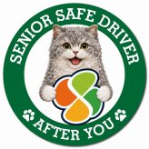 カーサイン 高齢者マーク SENIOR SAFE DRIVER セルカークレックス マグネット 強力 直径13cm 肉球 日本製 車 ステッカー