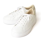 ルコライン スニーカー ルコライン 靴 RUCO LINE RUCO-002GO CALF PU LUX ホワイト 白 / かかと ゴールド 合皮 無地 ローカット ファスナー無し ルコライン レディース シューズ RUCO LINE ルコラインスニーカー フラットソール 新作 取扱店 京都 母の日