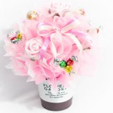 キャンディー フラワー アレンジ 送料無料 卒業 卒園 ブーケ ギフト オレンジ ピンク 水色 花 造花 誕生日 プレゼント ギフト女性 母 祖母 女友達 退職祝い 上司 還暦祝い 結婚記念日 両親 お祝い 母の日 子供 子供会 贈り物 推し活 推しカラー