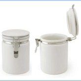 ZEROJAPAN ティーキャニスター 100 ホワイト TEA-100 陶器製 保存容器 茶葉 コーヒー豆 ストッカー 密閉 容器 おしゃれ シンプル 日本製