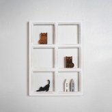 Window frame A4[木製フレーム ディスプレイ 窓枠 デザイン オーナメント 木枠 インテリア ウォールデコレーション 壁掛け 額縁 シャビーシック ナチュラル雑貨 白 おしゃれ ドライフラワー 写真立て 壁面装飾]