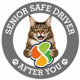 カーサイン 高齢者マーク SENIOR SAFE DRIVER メインクーン マグネット 強力 直径13cm 肉球 日本製 車 ステッカー