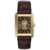 フォッシル FOSSIL 腕時計 メンズ CARRAWAY アナログ 自動巻き ブラウン クロコレザーウォッチ ME3281【2026 新作】