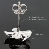 ハワイアンジュエリー ピアス ハワイアン ピアス プルメリアピアス 花 12mm ジルコニア シルバー925 ロジウムコーティング キャッチ メール便 20G ゲージ 彼女 妻 女性 レディース 誕生日 プレゼント ハロウィン 【品番：SE53228】