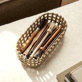ferm LIVING ファームリビング セラミック バスケット オーバル 幅30cm 北欧雑貨 インテリア カゴ おしゃれ 小物入れ デンマーク 収納 陶器 ポットカバー 鉢カバー インテリア雑貨 北欧雑貨 キッチン 玄関 リビング