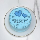【選べる10色】2Dケーキ ハートイラストセンイルケーキ【オーダーケーキ】【宅配】【記念日に】4号5号6号