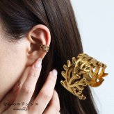 ステンレス リーフイヤーカフ 葉っぱイヤーカフ シンプル 透かし メタル ゴールド 18KGP 片耳1点 可愛い プチプラ 耳の穴不要 痛くない レディース 女性 金属アレルギー対応フェイクピアス ノンホール イヤリング
