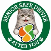 カーサイン 高齢者マーク SENIOR SAFE DRIVER セルカークレックス ステッカー シール 直径13cm 肉球 日本製 車