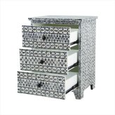 収納家具 ラック クラシックモダン 3段チェスト 棚