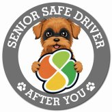 カーサイン 高齢者マーク SENIOR SAFE DRIVER ブリュッセルグリフォン マグネット 強力 直径13cm 肉球 日本製 車 ステッカー
