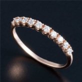 指輪 エタニティリング K10 ピンクゴールド ダイヤ 0.2ct ハーフエタニティ 10石 13号 レディース アクセサリー ジュエリー 華奢 重ね付け プレゼント ギフト