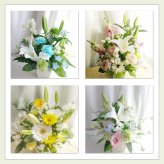 【お悔やみの花】【選べる6色】【Sサイズ】【クール便】【最短翌日お届け】フラワーアレンジメント 送料込み 日時指定可 おまかせ制作  | お悔やみアレンジ お供え花  法事 法要 命日 四十九日 葬儀 枕花