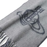 ヴィヴィアン ウエストウッド マフラー メンズ レディース ブランド Vivienne Westwood ロゴ W01MK-P407 MINERAL GRAY ビビアン