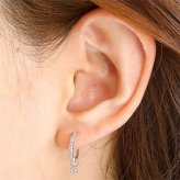 ダイヤモンド ピアス ダイヤ 0.3ct ハーフエタニティ 揺れる チャーム シルバー925 SILVER レディース ジュエリー アクセサリー ギフト プレゼント ラッピング 記念日 誕生日 妻 彼女 20代 30代 40代 50代