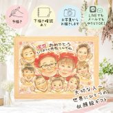 還暦祝い 似顔絵 ギフト 名入れ 贈り物 手描き プレゼント 還暦 お祝い 記念日 60歳 誕生日 大人数 家族 お母さん 両親 お父さん 修正無料 名入れ 下書き確認 そっくり 似てる 実績多数 一生もの 還暦 60歳 長寿 思い出 感激 引っ越し 色紙 喜寿祝い 傘寿祝い お祝い返し 卒寿祝い 二次会 闘病中の方への励まし オーダーメイド ウェディングギフト