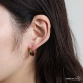 ステンレス フープピアス 槌目ピアス 不規則 凸凹 シンプルピアス ゴールド シルバー プチプラ メタル 小さめ セカンド キラキラ 両耳2点 レディース 女性 金属アレルギー対応 イヤリング