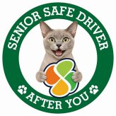 カーサイン 高齢者マーク SENIOR SAFE DRIVER ヨーロピアンバーミーズ ステッカー シール 直径13cm 肉球 日本製 車