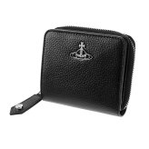 【訳あり】ヴィヴィアンウエストウッド 二つ折り財布 コンパクト レディース Vivienne Westwood PU GRAIN レザーウォレット 51080020U S000D N403