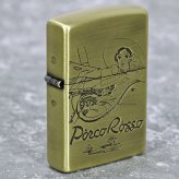 【名入れ】送料無料 ZIPPO ジッポ ライタースタジオジブリジッポー・コレクション紅の豚 ポルコとジーナ 真鍮古美 エッジング加工 アニメ 誕生日 ギフト プレゼント[zNZ-41]