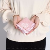 プレゼント ギフト 返礼品 ハンカチ ギフト レディース レース 小さい ハート ボルドー ベージュ ブルー グレー ローズ【公式】【LALUICE ラルイス】