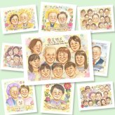 金婚式 似顔絵 ギフト プレゼント 手描き 贈り物 名入れ 金婚式 お祝い 記念日 結婚記念日 結婚50周年 大人数 お母さん 両親 お父さん 夫婦 家族 祖父母 名入れ 下書き確認 修正無料 サプライズ 親孝行 喜ばれる 宝物 50周年 感謝 長寿 思い出 お祝いの品 オーダーメイド ブライダルギフト 卒寿祝い 感謝の品 ウェディングギフト メモリアル 色紙