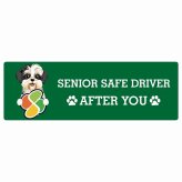 カーサイン 高齢者マーク SENIOR SAFE DRIVER マルックス ステッカー シール 長方形 15x5cm 肉球 日本製 車