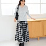 【送料無料】授乳服〈授乳/マタニティ〉Vネックニットトップス