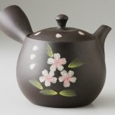 黒泥桜急須 陶器 常滑焼 やきものの里から、暮らしを贈ります。　ギフト 食器 セット テーブルウェア