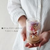 敬老の日 【ミニブーケ+今治ミニタオル】フラワーボトル ボトルフラワー ガラスドーム バラ 花 フラワーアレンジ 祖母 おばあちゃん 誕生日 お祝い お礼