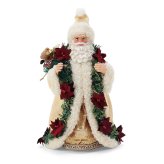 Old World Poinsettia Santa 26.7cm | サンタ サンタクロース 人形 置物 フィギュア クリスマス ホリデー Possible Dreams 正規輸入品