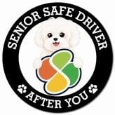 カーサイン 高齢者マーク SENIOR SAFE DRIVER マルチーズ マグネット 強力 直径13cm 肉球 日本製 車 ステッカー