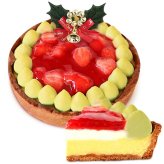 ＼早割！／ クリスマスケーキ クリスマスプレゼント 予約 2026 苺 チーズ タルト チーズタルト チーズケーキ ピスタチオ 黄緑 甘酸っぱい オリジナル ストロベリー コンポート 4号2～3人 スイーツ お菓子 洋菓子 可愛い かわいい おしゃれ おいもや