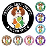 カーサイン 高齢者マーク SENIOR SAFE DRIVER コーイケルホーンディエ マグネット 強力 直径13cm 肉球 日本製 車 ステッカー