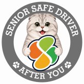 カーサイン 高齢者マーク SENIOR SAFE DRIVER スコティッシュフォールド ステッカー シール 直径13cm 肉球 日本製 車