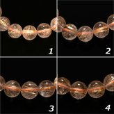 天然石ブレスレット【金針がくっきり映える】11mm ルチルクォーツ 一点物【GHB208】浄化発送 京海堂