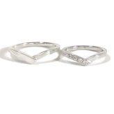 pt900 プラチナV字リング【刻印無料】結婚指輪 マリッジリング V字型 プラチナ900 ダイヤモンド 天然石 4月 誕生石 ハンドメイド 手作り 結婚 結婚式 マリッジ ペアリング メンズ レディース ペア 誕生日 プレゼント ギフト包装 彫金 箱入り Grand Galleria グランドガレリア