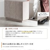 キャスター付きキャビネット 幅100cm×奥行35.7cm×高さ77cm 可動棚 リビング ストーン柄 パーティクルボード MDF メラミン 組立品 ワンランク上の洗練された空間を演出します 無駄な空間をつくらず 見た目以上の収納力を実現しました