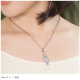 金属アレルギー対応 ネックレス ハワイアンジュエリー 純チタン ネックレス 刻印無料 誕生石 サーフボード チェーン長さ選べる ステンレスより軽く肌に優しい メンズ レディース プレゼント 敬老の日 【品番：CG-TIP326】