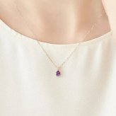 【無料ラッピング】  ヨンドシー 4℃ 2月誕生石 K10ピンクゴールド ネックレス アメシスト ホワイトトパーズ ブランド 正規品 新品 ギフト プレゼント 人気 おすすめ 誕生日 記念日 クリスマス 送料無料