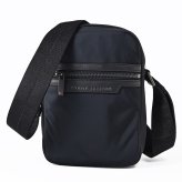 高品質ヨーロッパ輸入モデル トミーヒルフィガー TOMMY HILFIGER ショルダーバッグ NYLON MINI REPORTER メンズ ブラック AM0AM14688 BDS BLACK 送別会 誕生日 結婚祝い 結婚式 彼氏 息子 夫 男性 名刺入れ 高級 父の日 母の日 即日発送