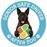 カーサイン 高齢者マーク SENIOR SAFE DRIVER 甲斐犬 ステッカー シール 直径13cm 肉球 日本製 車