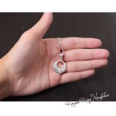 ハワイアンジュエリー ネックレス シルバー ネックレス 刻印 無料 誕生石入れ可 ラウンド マイレリーフ プルメリア シルバー925 ギフトラッピング可能 チェーン 長さ選べる プレゼント ハロウィン 【品番：CG-SP2626】