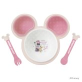 エクリュシリーズ 片手で持てる離乳食パレット[ベビー食器セット 日本製 ベビー食器 ギフトセット 食洗機対応 電子レンジ対応 ディズニー ミッキー ミニー キャラクター かわいい 離乳食食器 ランチプレート 食器セット]