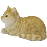 置物 猫 寝そべる茶トラ猫 幅17cm woobia ウービア リアル かわいい おしゃれ 玄関 インテリア オブジェ ガーデン 茶トラ ねこ ネコ 動物 アニマル 癒し 棚 北欧 リビング プレゼント ギフト 新築祝い 猫好き ねこグッズ